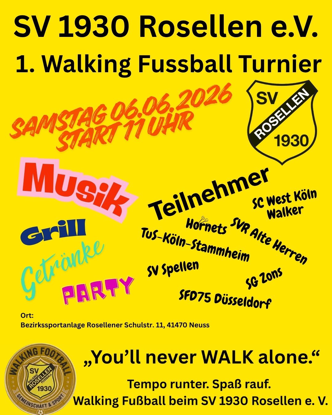 Plakat Walking Fussball 2026
