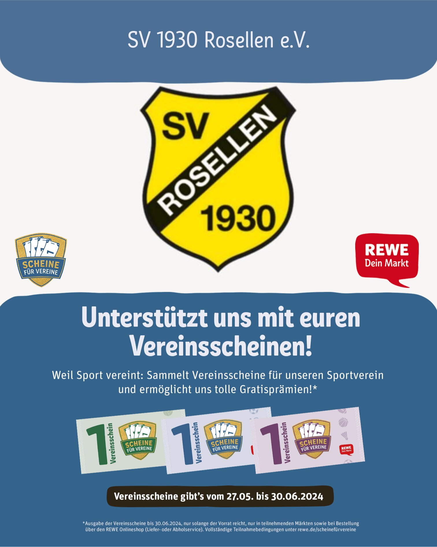 REWE Scheine fuer Vereine Poster Feed 1