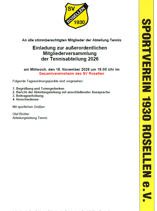 18.11.2026 außerordentliche MV