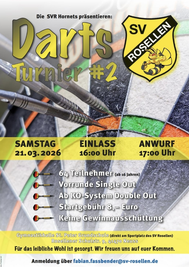 2026 03 21 Dart Turnier Plakat