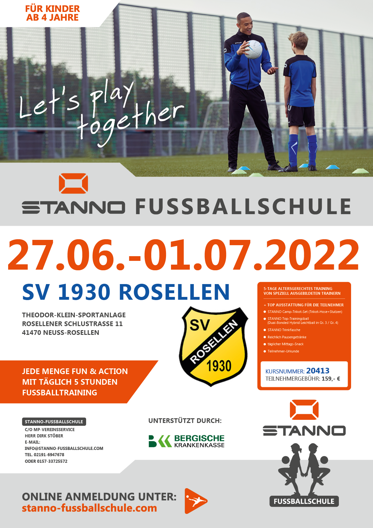 Rosellen 2022 Plakat A2 STANNO Fussballschule